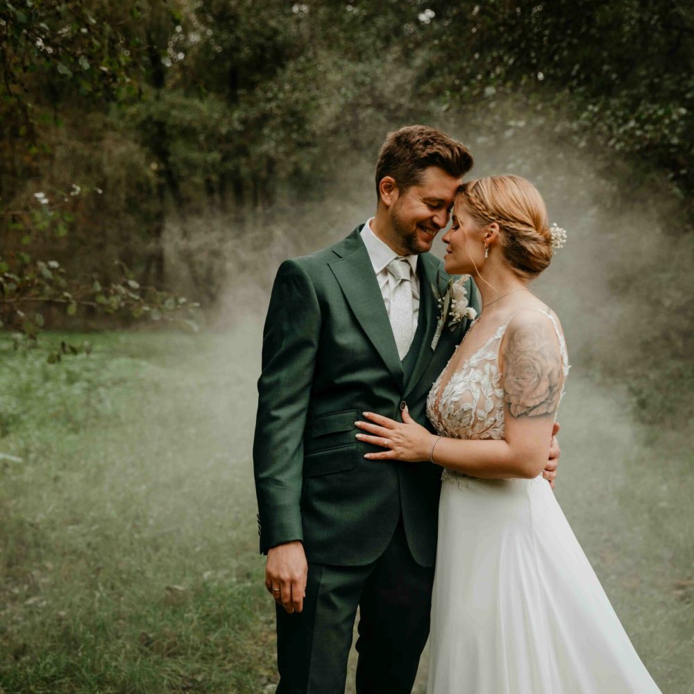 Hochzeitsfotograf Hochzeit Lür Kropp Hof Bremen Hochzeitsfoto im Nebel